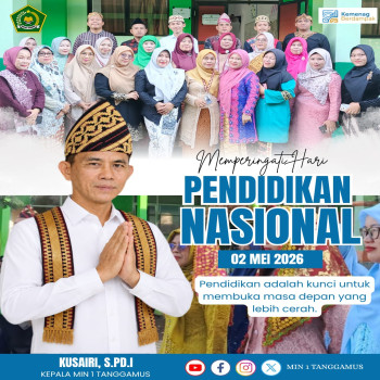 Peringatan Hari Pendidikan Nasional di MIN 1 Tanggamus Berlangsung Khidmat dan Penuh Makna